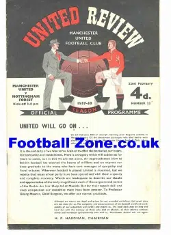 Manchester United v Nottingham Forest 1958