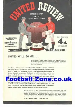 Manchester United v Nottingham Forest 1958