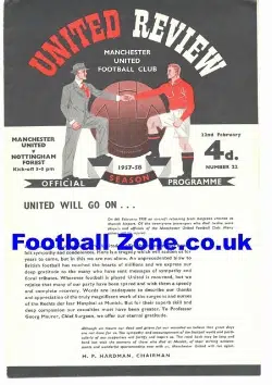 Manchester United v Nottingham Forest 1958