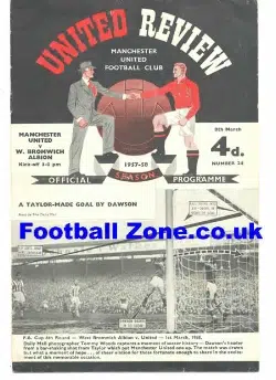 Manchester United v WBA 1958 - Plus Tok