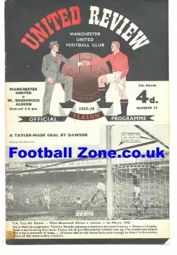 Manchester United v WBA 1958 - Plus Tok