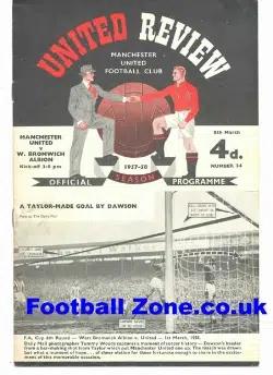 Manchester United v WBA 1958 - Plus Tok