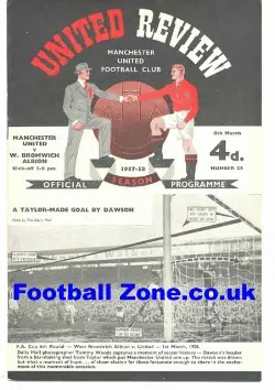 Manchester United v WBA 1958