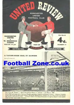 Manchester United v WBA 1958