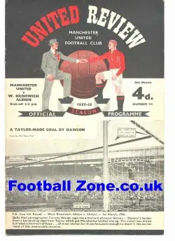 Manchester United v WBA 1958