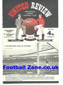 Manchester United v WBA 1958