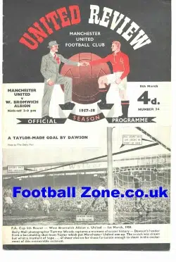 Manchester United v WBA 1958