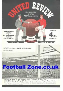 Manchester United v WBA 1958
