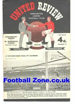 Manchester United v WBA 1958