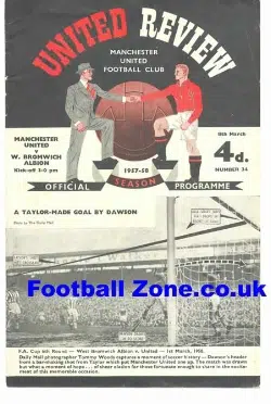 Manchester United v WBA 1958 - Munich Season