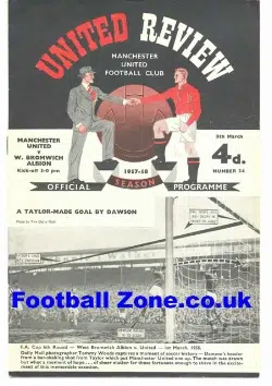 Manchester United v WBA 1958