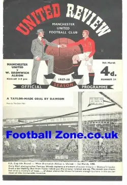 Manchester United v WBA 1958