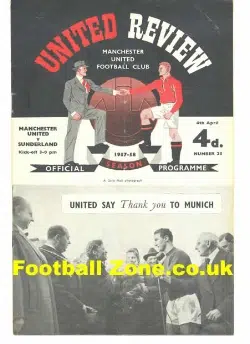 Manchester United v Sunderland 1958 - Plus Tok