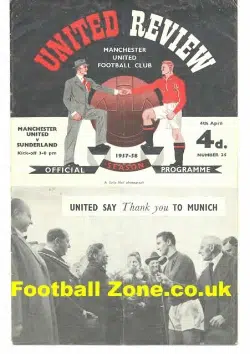 Manchester United v Sunderland 1958 - Plus Tok