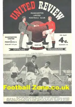Manchester United v Preston 1958 - Tommy Heron Debut