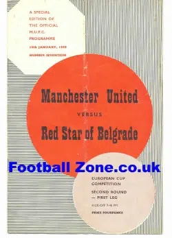 Manchester United v Red Star Belgrade 1958