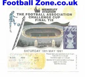 Nottingham Forest v Tottenham 1991 - FA Cup Final Ticket