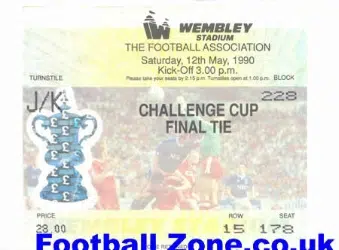 Nottingham Forest v Oldham Athletic 1990 League Cup Final Ticket