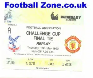 Nottingham Forest v Oldham 1990 - League Cup Final Replay Ticket
