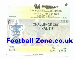 Nottingham Forest v Oldham 1990 - League Cup Final Ticket