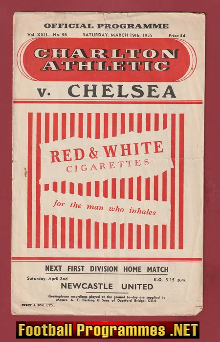 Charlton Athletic v Chelsea 1955 - Champions Season 54/55