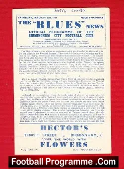 Birmingham City v Notts County 1948