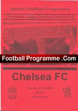 Chelsea v Liverpool 2005 - Red Pirate Programme Issue - football programme