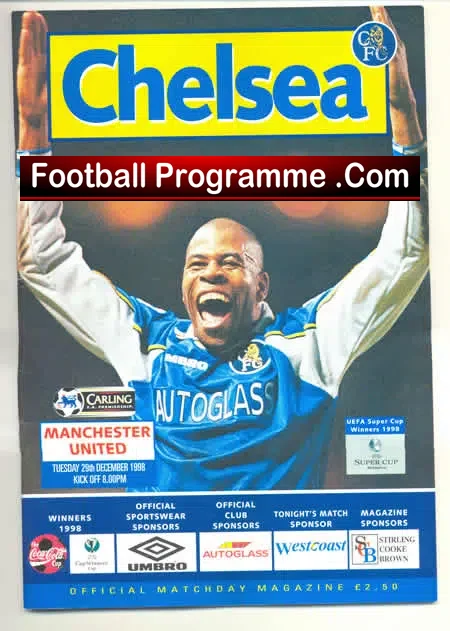 Chelsea v Manchester United 1998 – Treble Season League Match