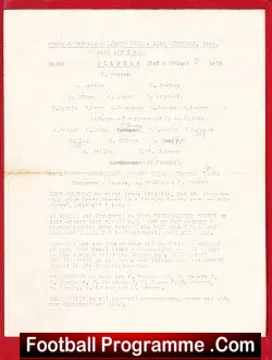 Clapton v Walthamstow Avenue 1944 – 1940s Programme