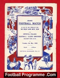 Crystal Palace Football Benefit Match 1950