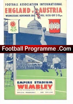 England v Austria 1951