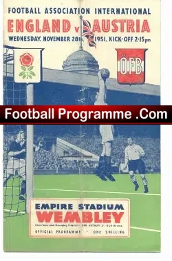 England v Austria 1951