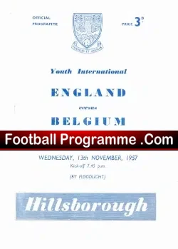 England v Belgium 1957 – at Hillsborough Bobby Moore
