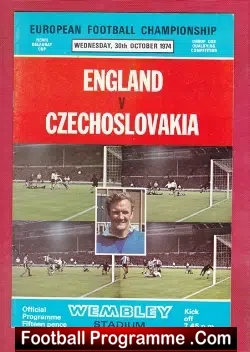 England v Czechoslovakia 1974 – Czech