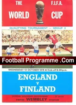 England v Finland 1976