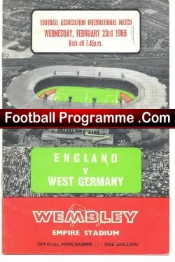 England v Germany 1966 - Geoff Hurst Debut - football programme