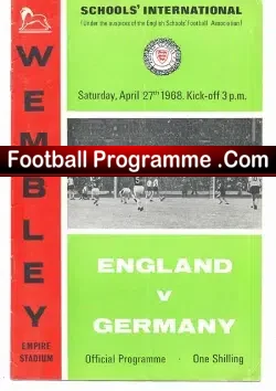 England v Germany 1968 – Wembley School Boys Match