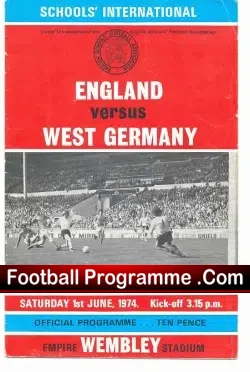 England v Germany 1972 – Wembley – Ray Wilkins – Schools
