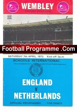 England v Holland 1973 – Schoolboys at Wembley