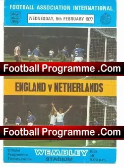 England v Holland 1977