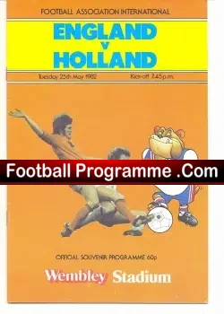 England v Holland 1982