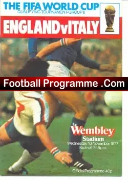 England v Italy 1977