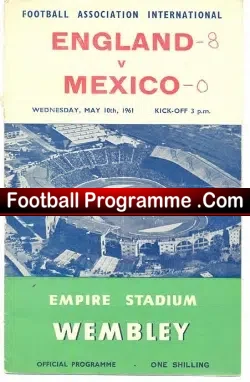 England v Mexico 1961 – The Score Was 8 – Nil