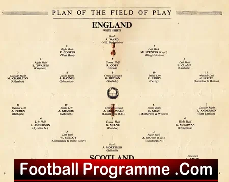 England v Scotland 1950 – Schoolboys Wembley – Haynes