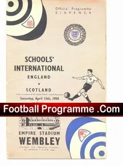 England v Scotland 1950 – Schoolboys Wembley – Haynes