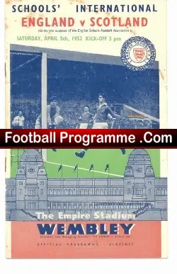 England v Scotland 1952 – Wembley – Schoolboy Duncan Edwards 3
