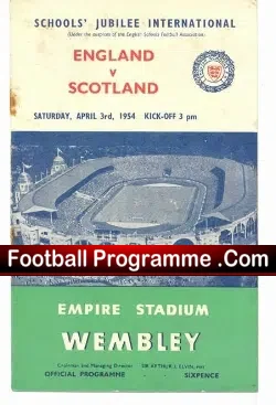 England v Scotland 1954 – Schoolboys Wembley 4