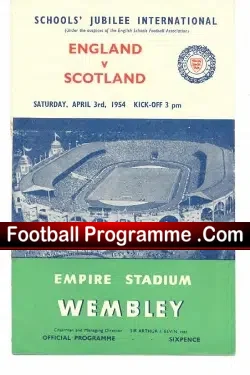 England v Scotland 1954 – Schoolboys Wembley 2
