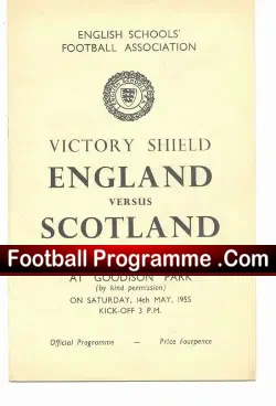 England v Scotland 1955 – Goodison Park Everton Schools