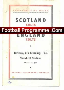 England v Scotland 1955 – Shawfield Stadium Duncan Edwards